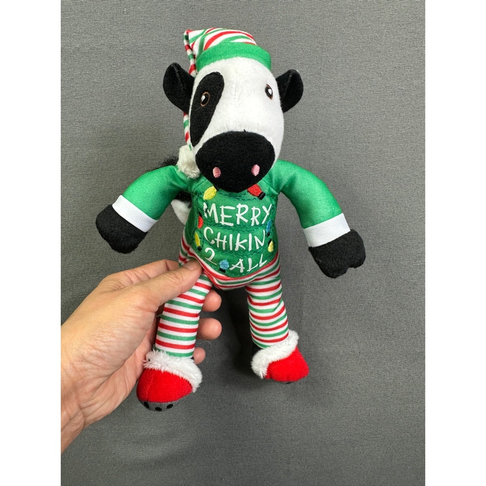 Chick-fil-A Merry Chikin 2 All‎ Holiday Cow Plush Christmas Sweater Pajamas Hat